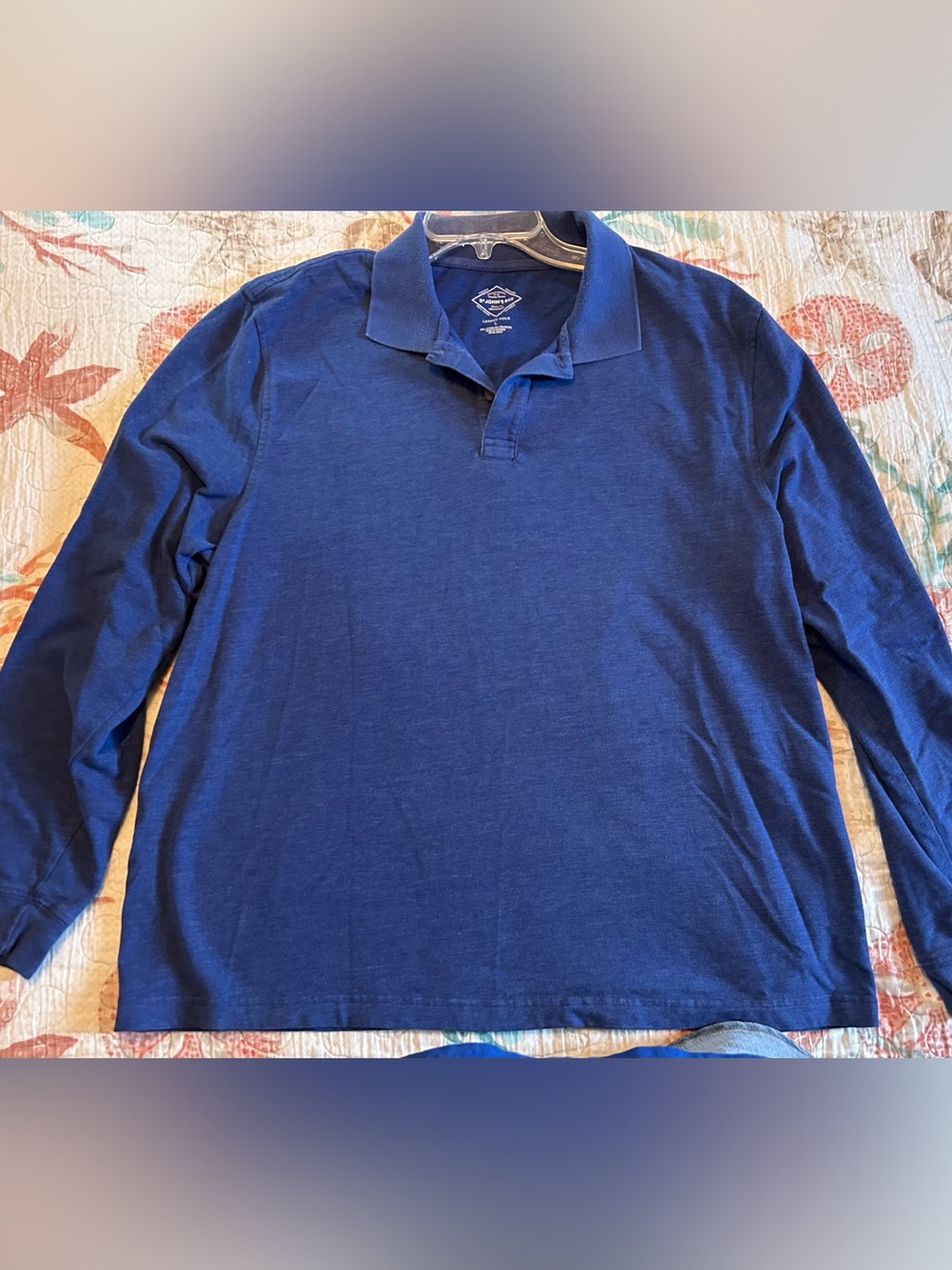 St. John's Bay Navy Long-Sleeve Polo